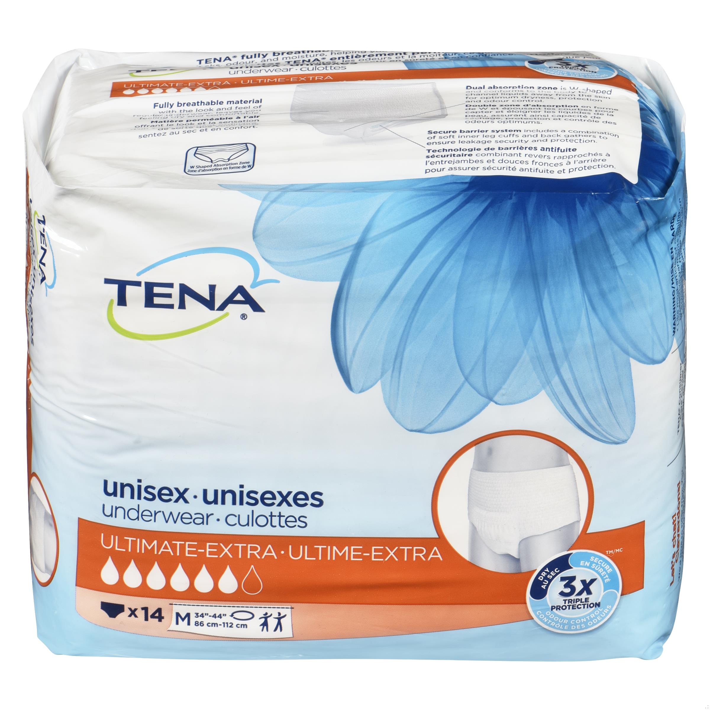 TENA PROTECTIVE UNDERWEAR - MED 14S
