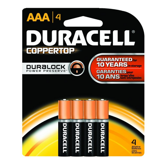 DURACELL BATTERY ALKALINE AAA #MN2400B4Z