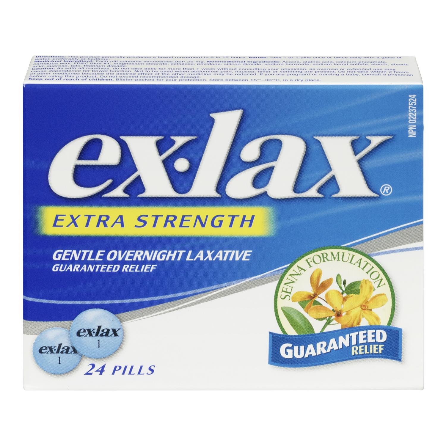 EXLAX SENNA FORMULA XST TB 25MG 24