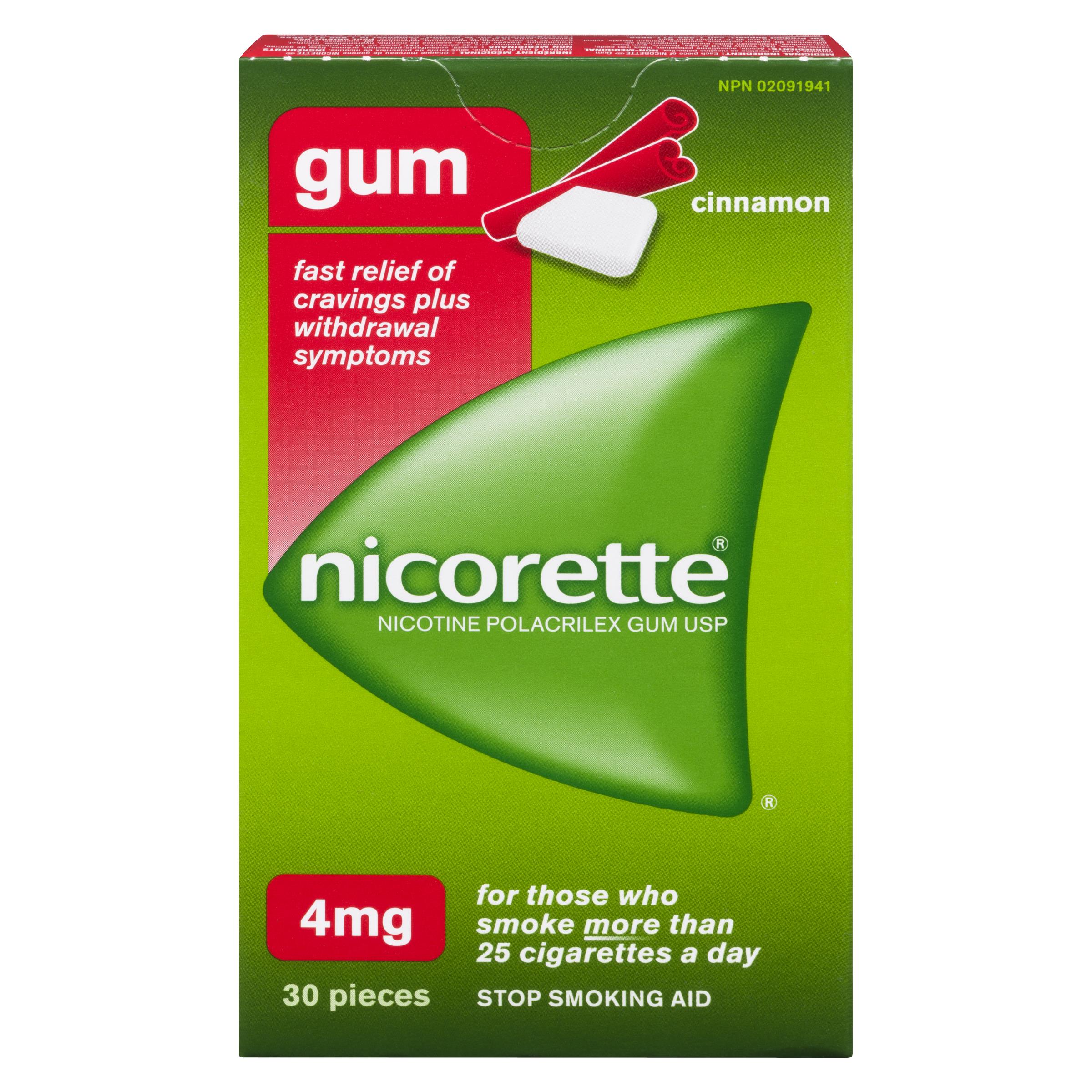 NICORETTE GUM 4MG CINNAMON 30