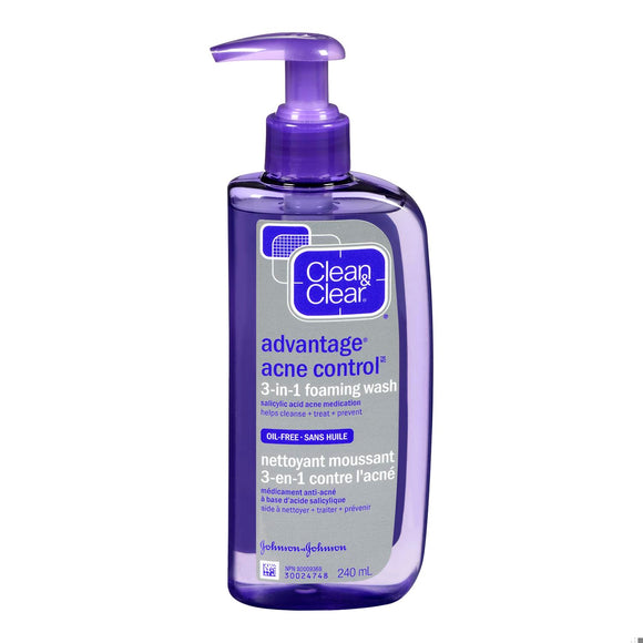 CLEAN&CLEAR ADVANTAGE FOAMING CLEANSER 240ML