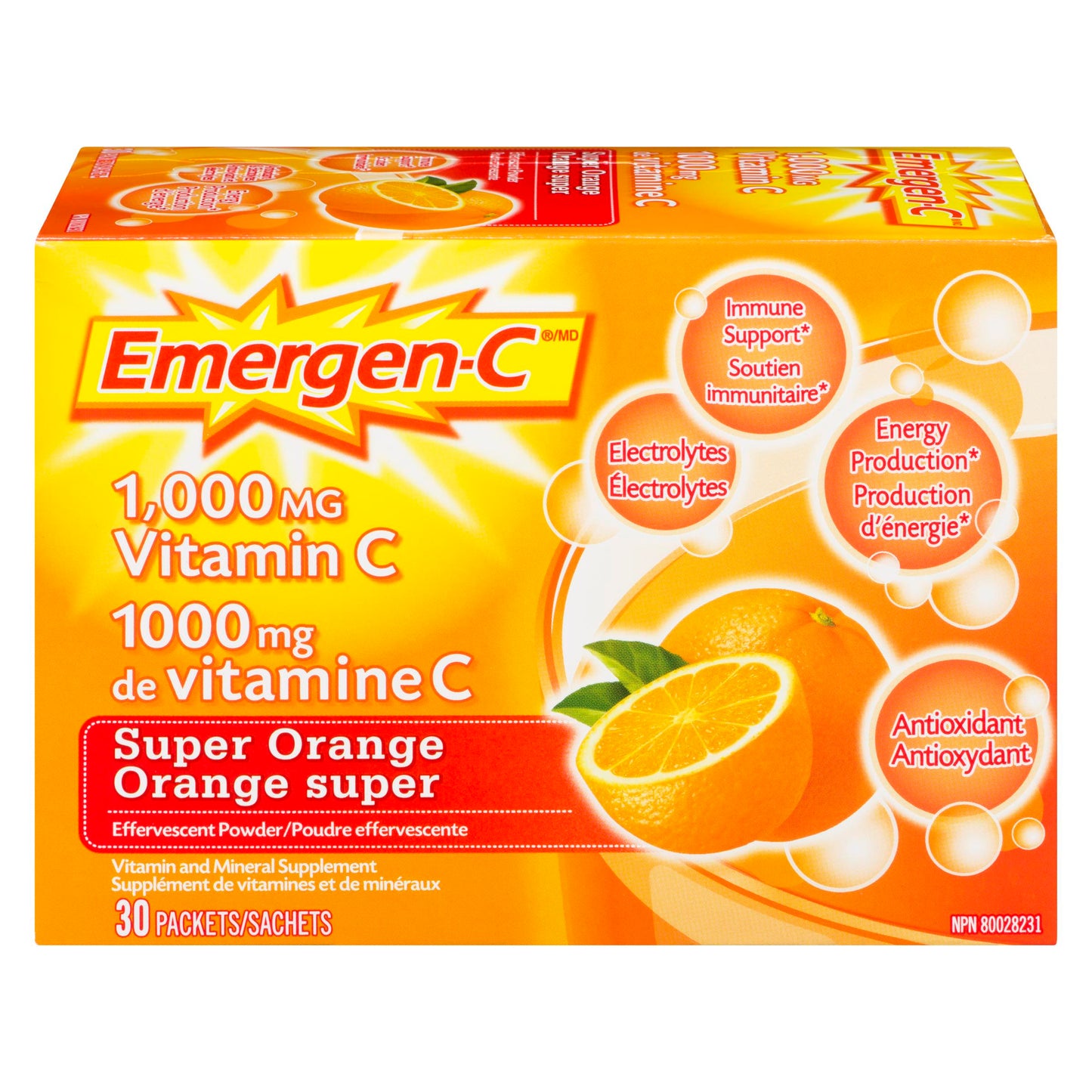 EMERGEN C 1000MG SUPER ORANGE PK 30