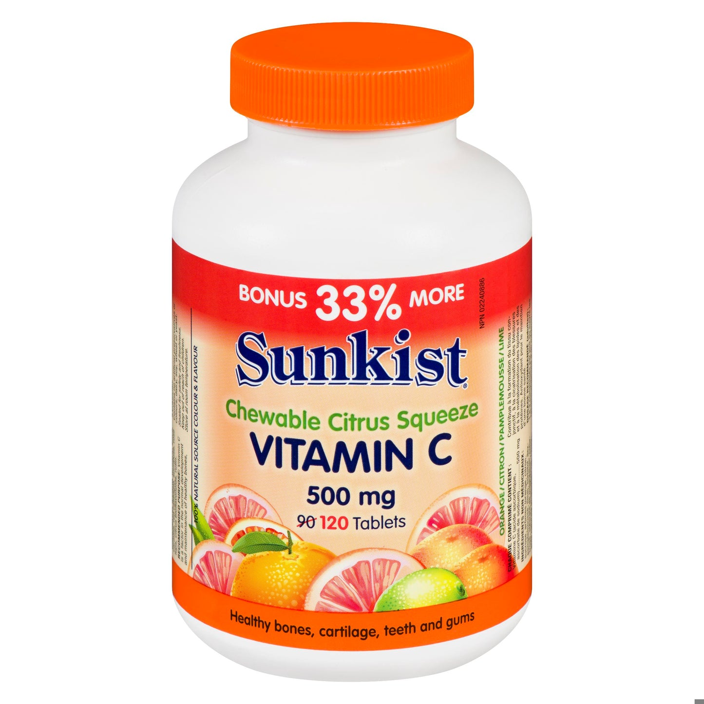 SUNKIST VIT C CITRUS CHEW 500MG 90+30