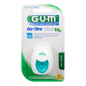 GUM EEZ-THRU DENTAL FLOSS MINT 40M