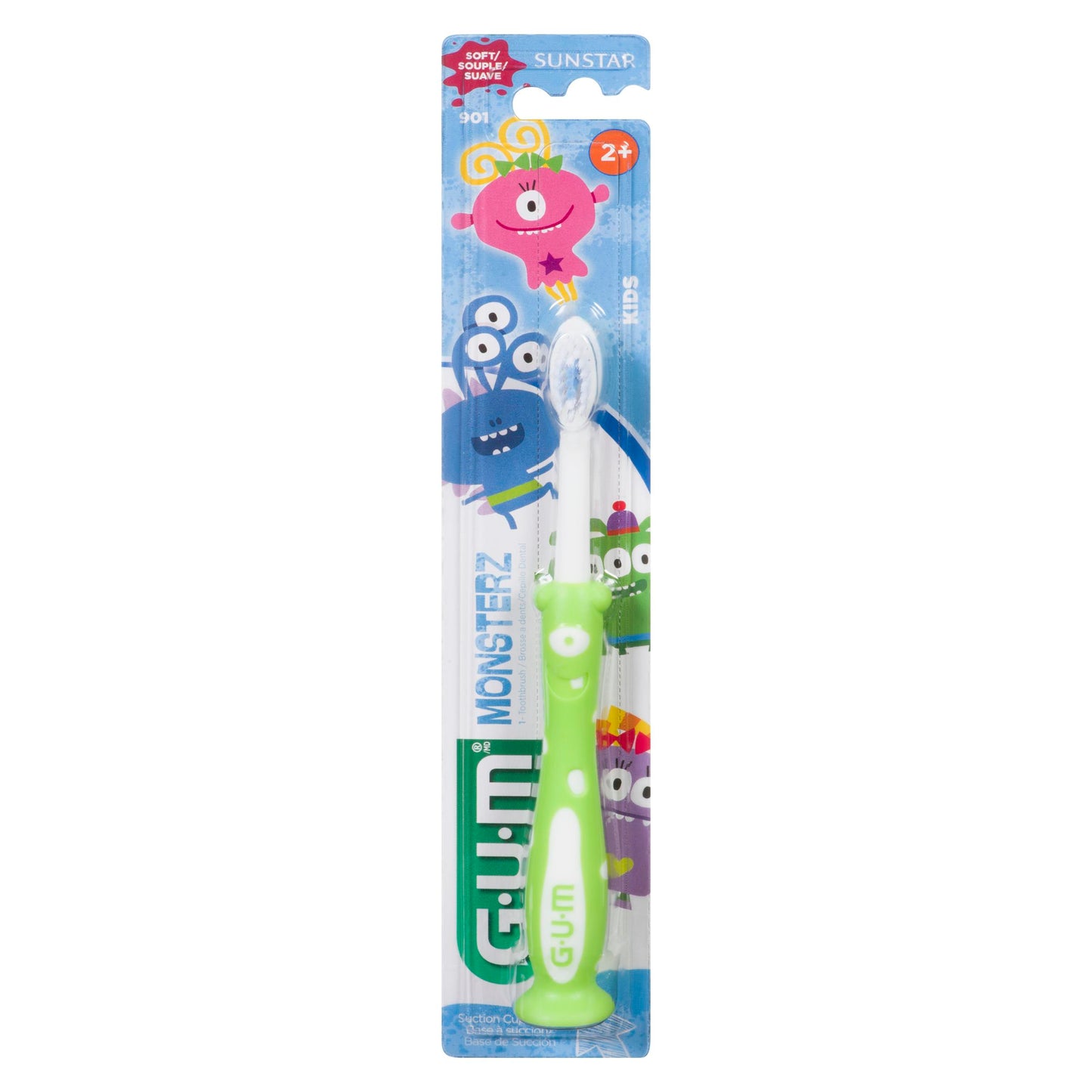 GUM TOOTHBRUSH KIDS 2+ MONSTERZ