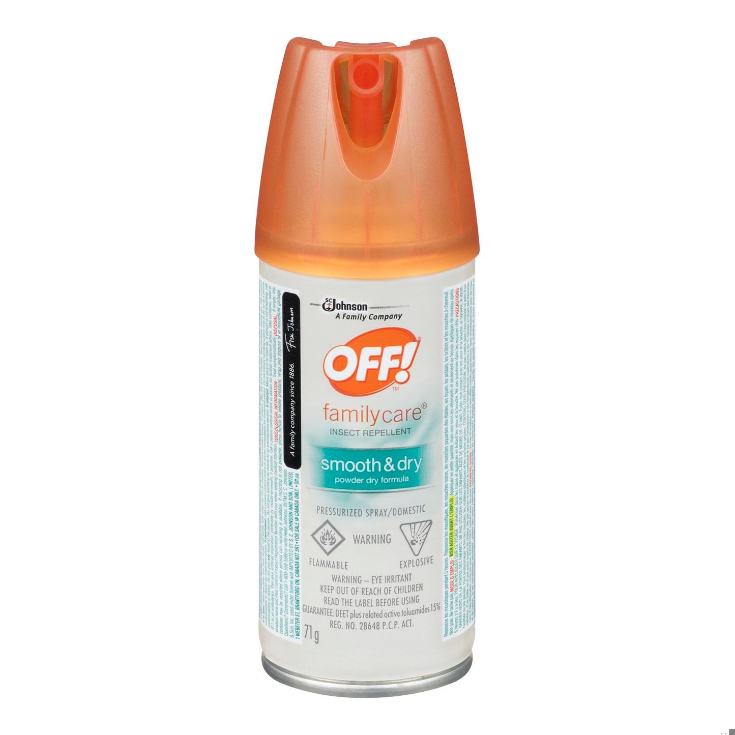 OFF INSECT REPELLENT SMOOTH & DRY FAMILY CARE 71G