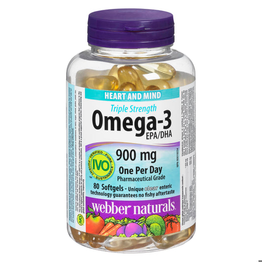 OMEGA 3 TRIPLE STRENGHT CLRENT SOFTGEL 80 WEBBER