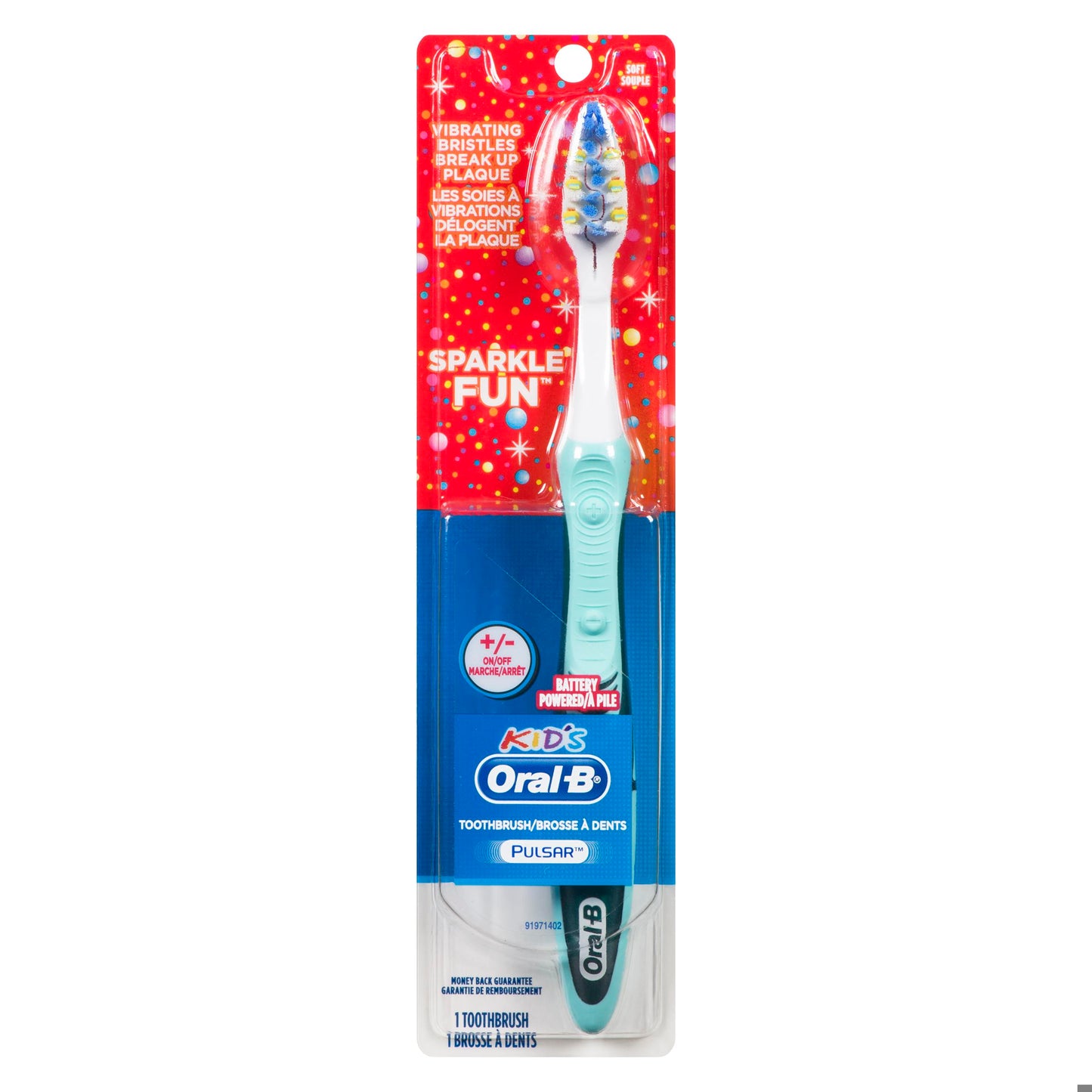 ORAL B PULSAR TOOTHBRUSH KIDS SPARKLE FUN