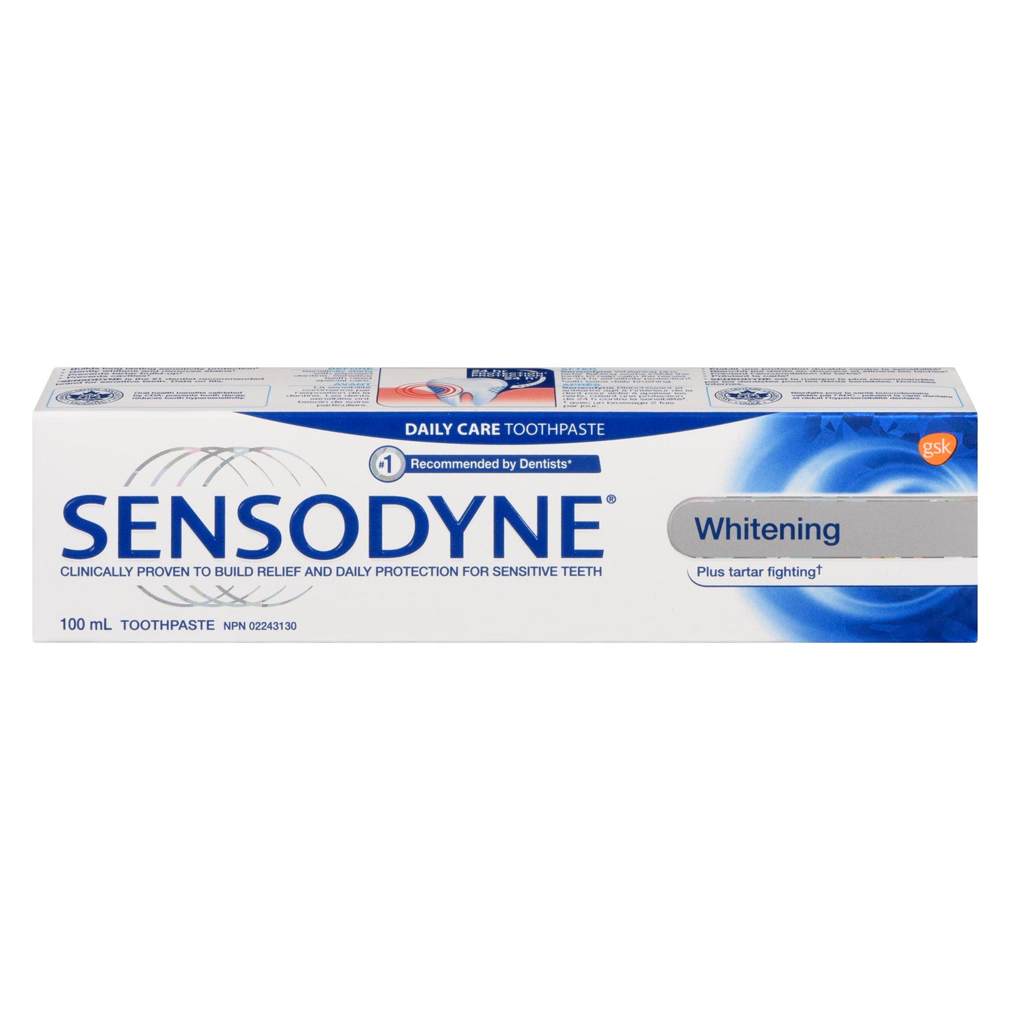 TOOTHPASTE SENSODYNE WHITENING&ANTI TARTAR 100ML