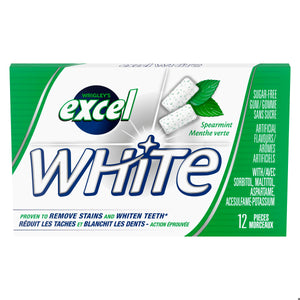 GUM REG EXCEL WHITE SPEARMINT 12PC