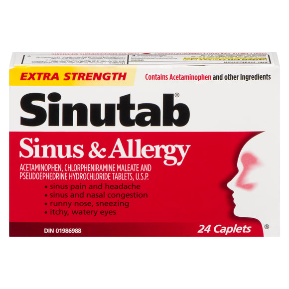 SINUTAB SINUS & ALLERGY XST CPLT 24