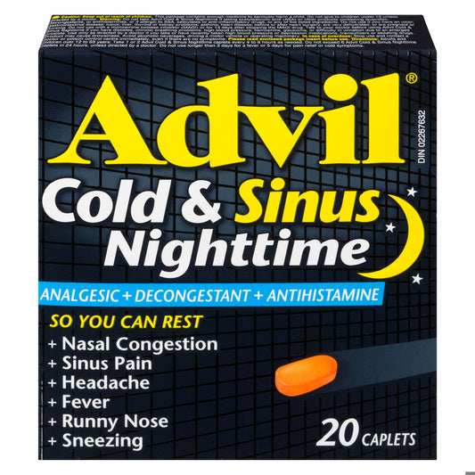 ADVIL COLD&SINUS NIGHT TB 200MG 20