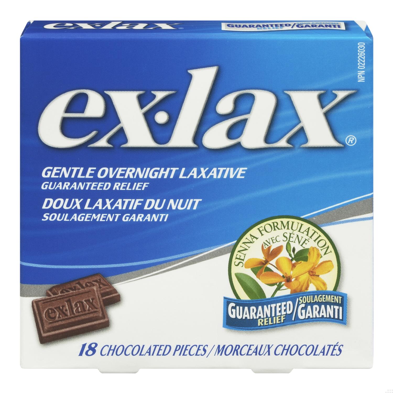 EXLAX SENNA CHOCOLATE 18