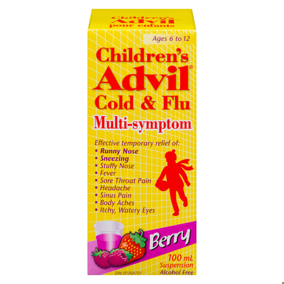 ADVIL CHILDREN COLD&FLU MULTI SYMPTOM BERRY 100ML