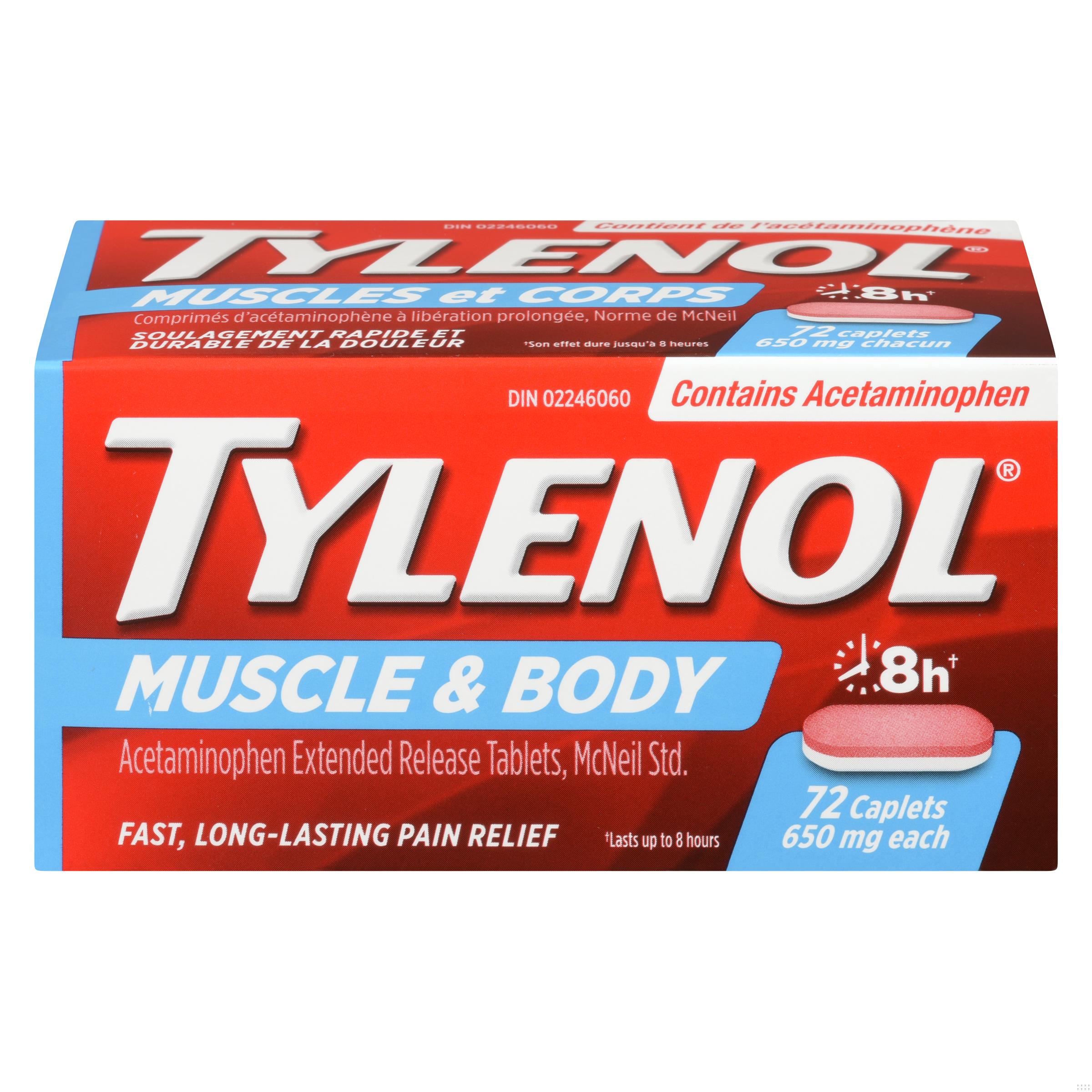 TYLENOL MUSCLE ACHES & BODY PAIN TB 72