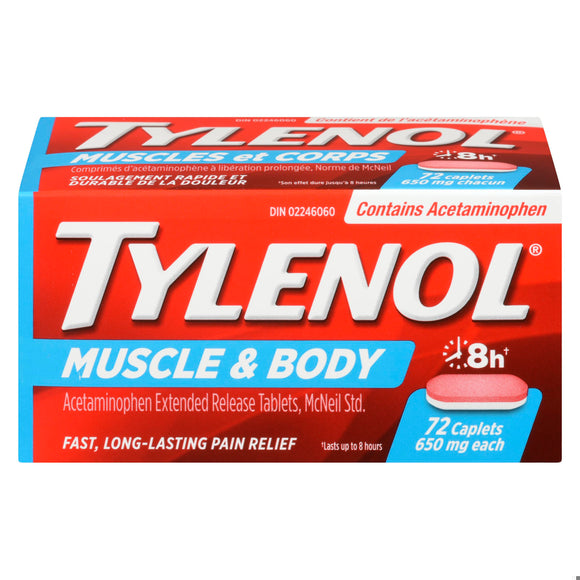 TYLENOL MUSCLE ACHES & BODY PAIN TB 72