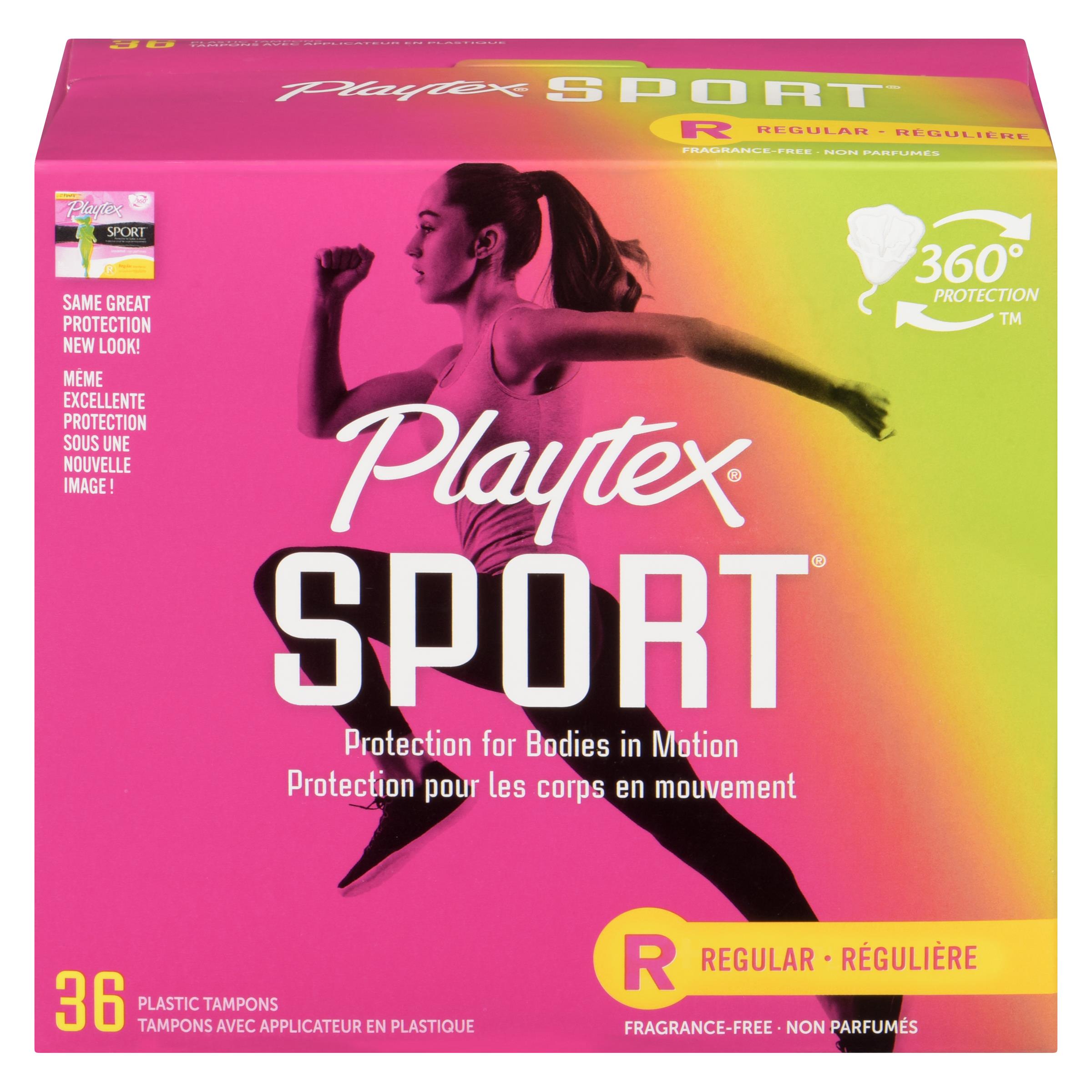 PLAYTEX TAMPON SPORT PLASTIC UNSCENTED RG 36
