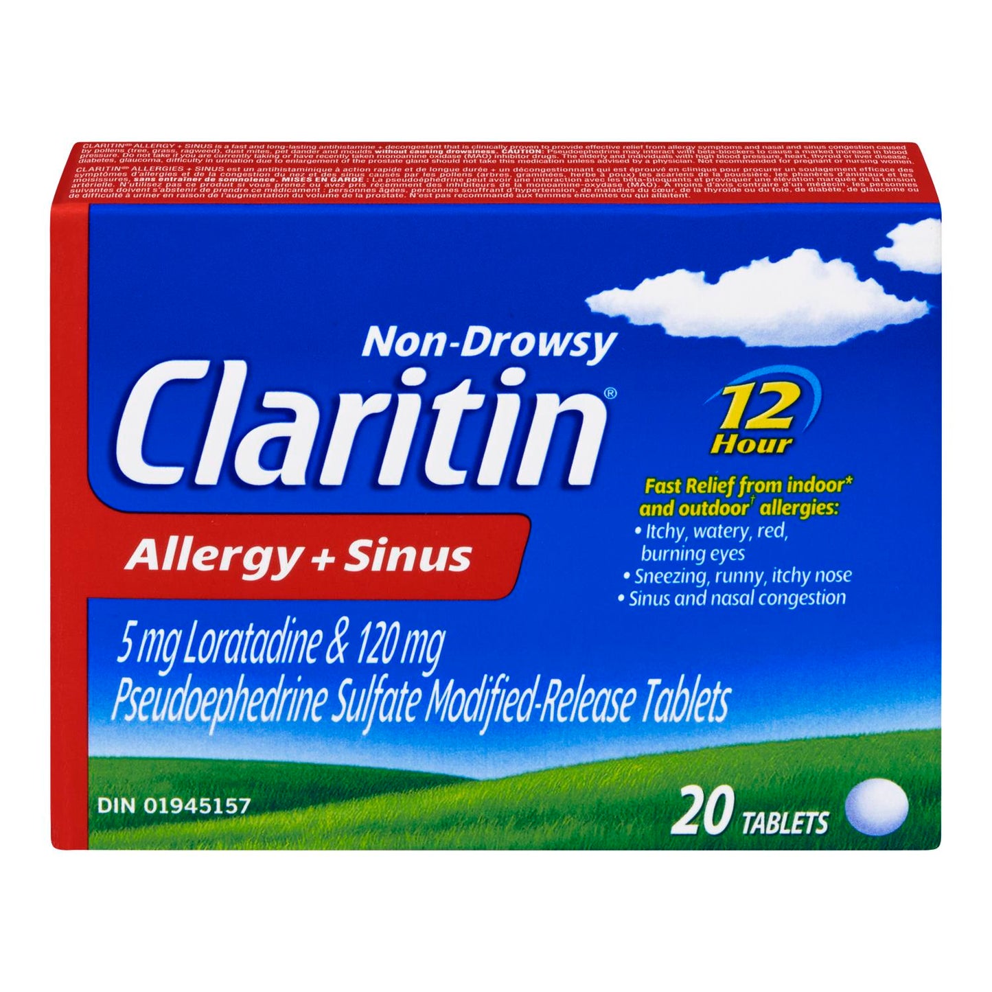 CLARITIN ALLERGY & SINUS TB 20