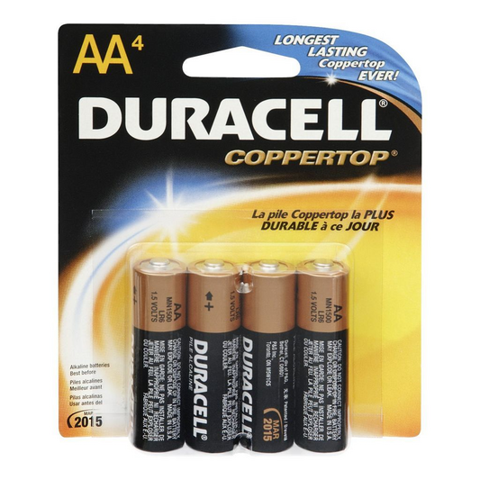 DURACELL BATTERY ALKALINE AA #MN1500B4Z