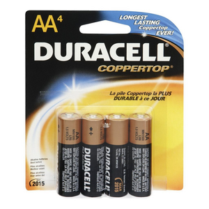 DURACELL BATTERY ALKALINE AA #MN1500B4Z