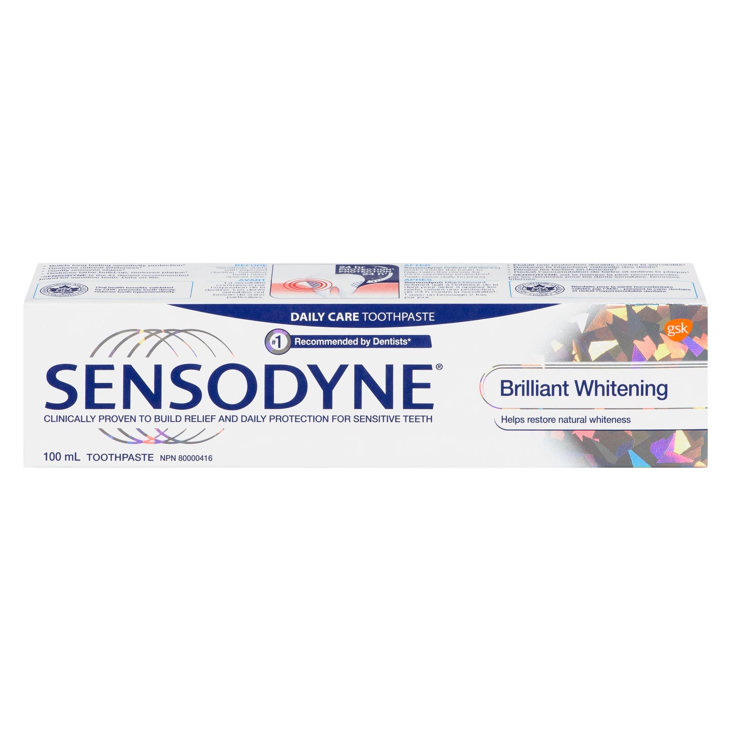 TOOTHPASTE SENSODYNE WHITENING BRILLANT 100ML