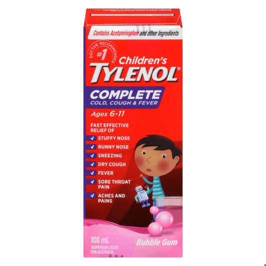 TYLENOL CHILDREN COMPLET COLD/COUGH/FEVER BBG100ML