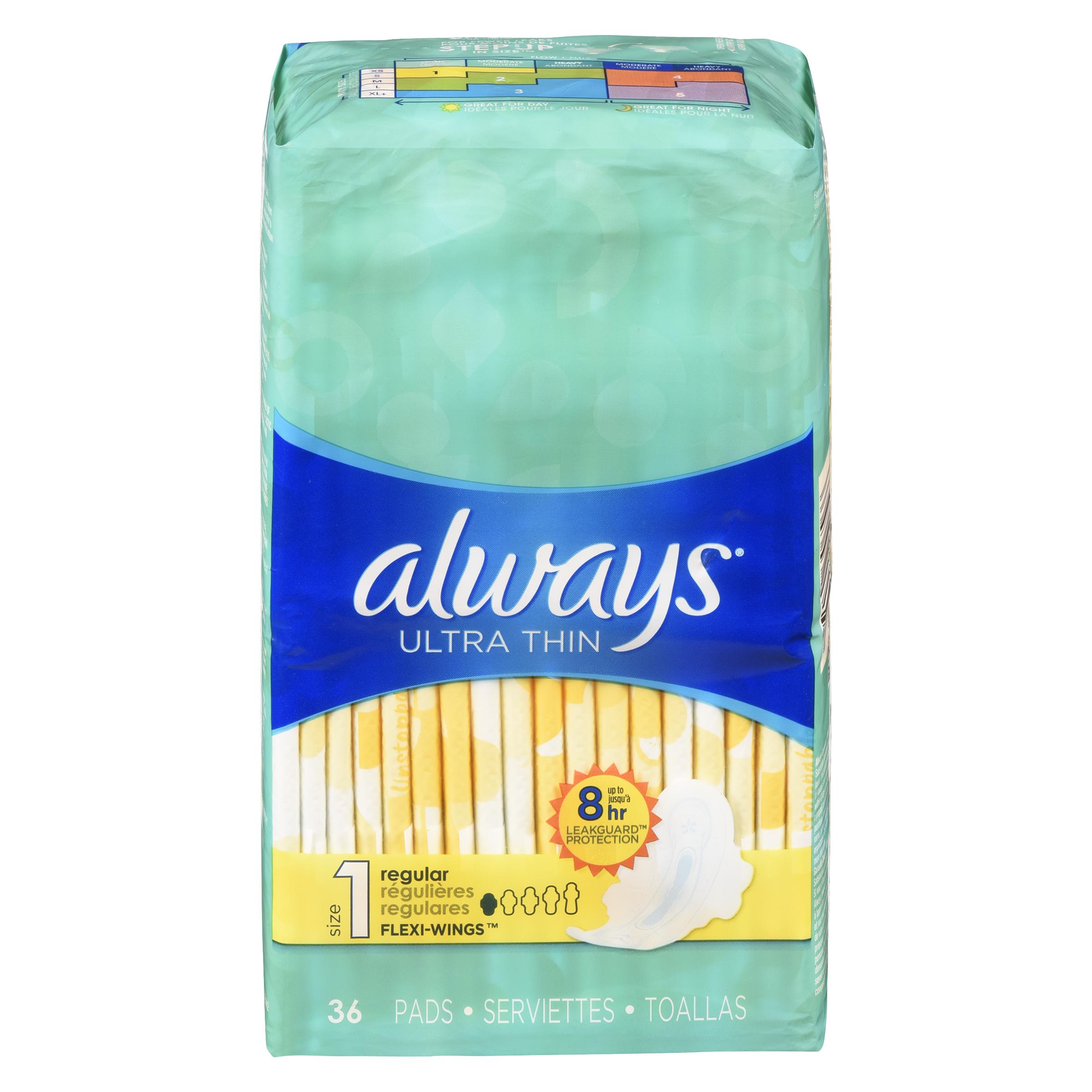 ALWAYS ULTRA THIN RG W/FLEXI-WINGS 36