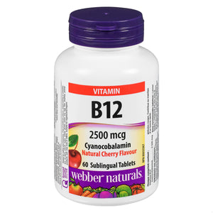 VITAMIN B12 TB 2500MCG CHERRY 60 WEBBER