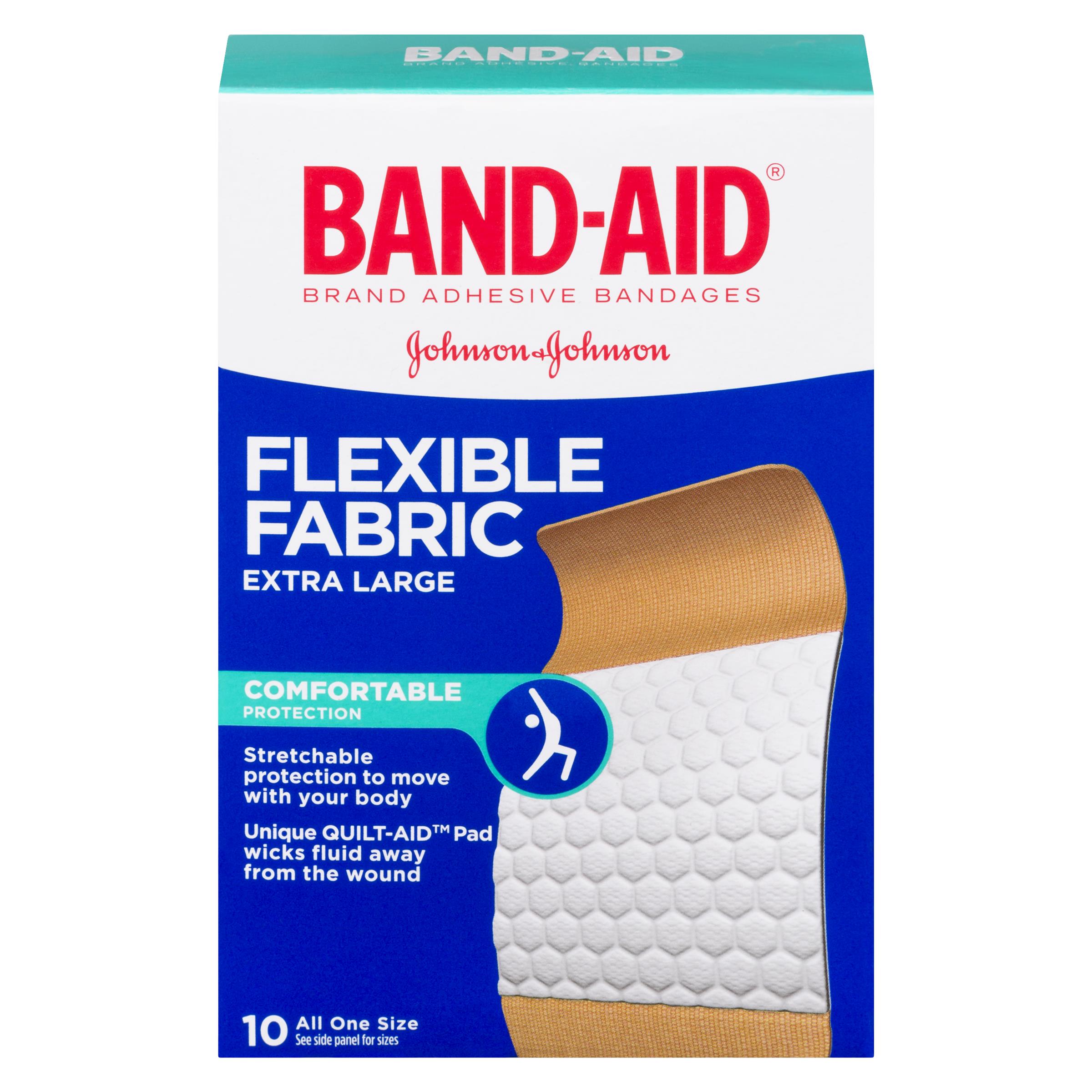 BAND-AID FABRIC FLEXIBLE XL 10