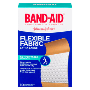 BAND-AID FABRIC FLEXIBLE XL 10