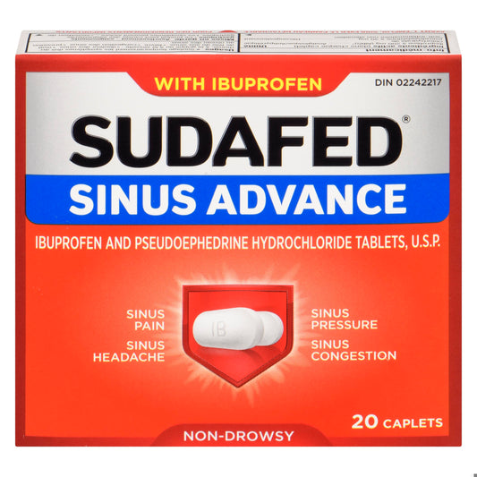 SUDAFED SINUS ADVANCE W/IBUPROFEN 20