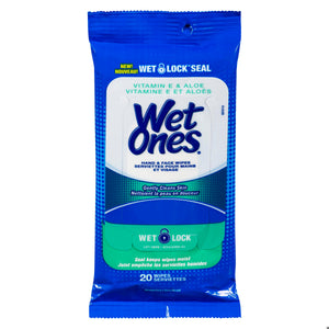 WET ONES VITAMIN E & ALOES TRV SZ 20