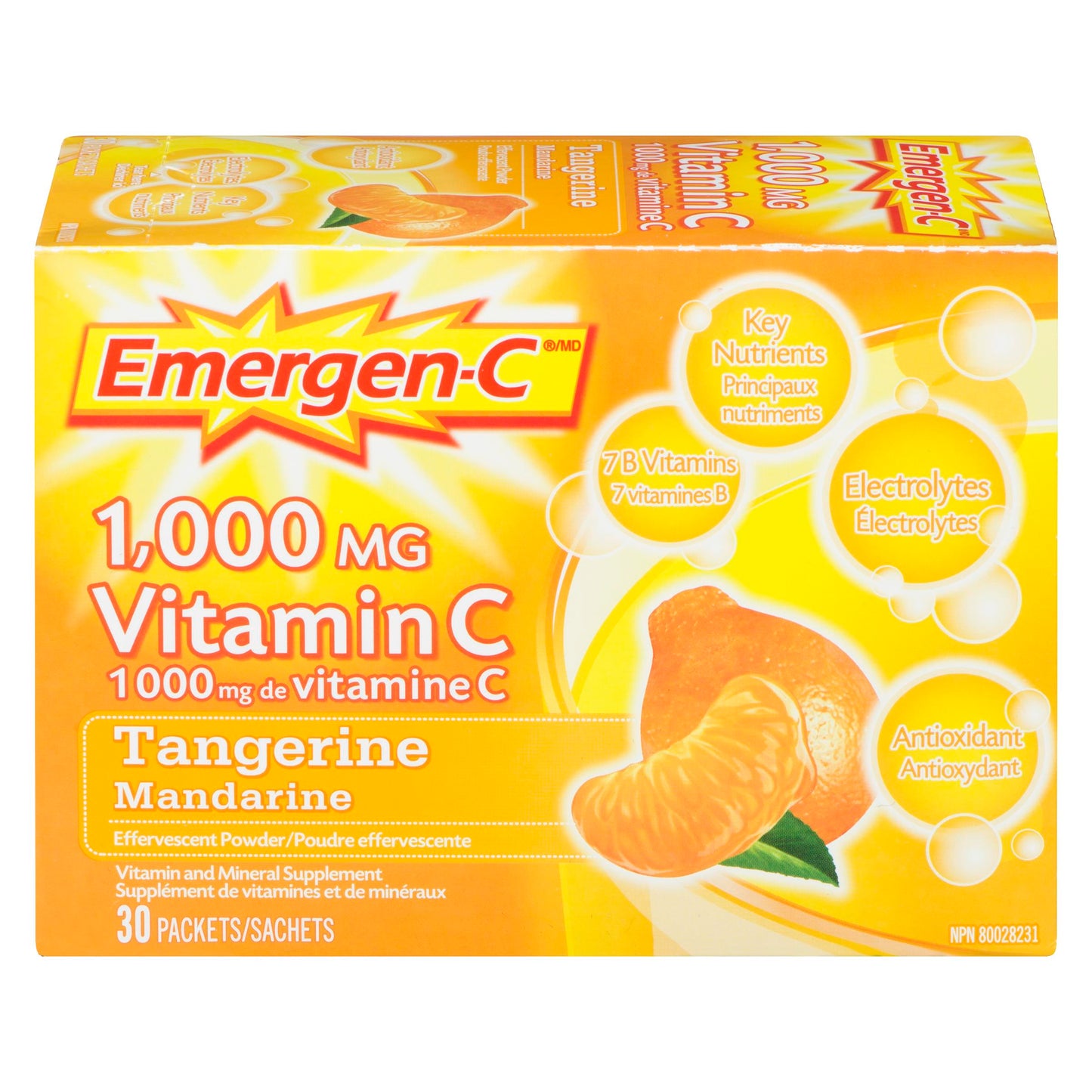 EMERGEN C 100MG TANGERINE PK 30