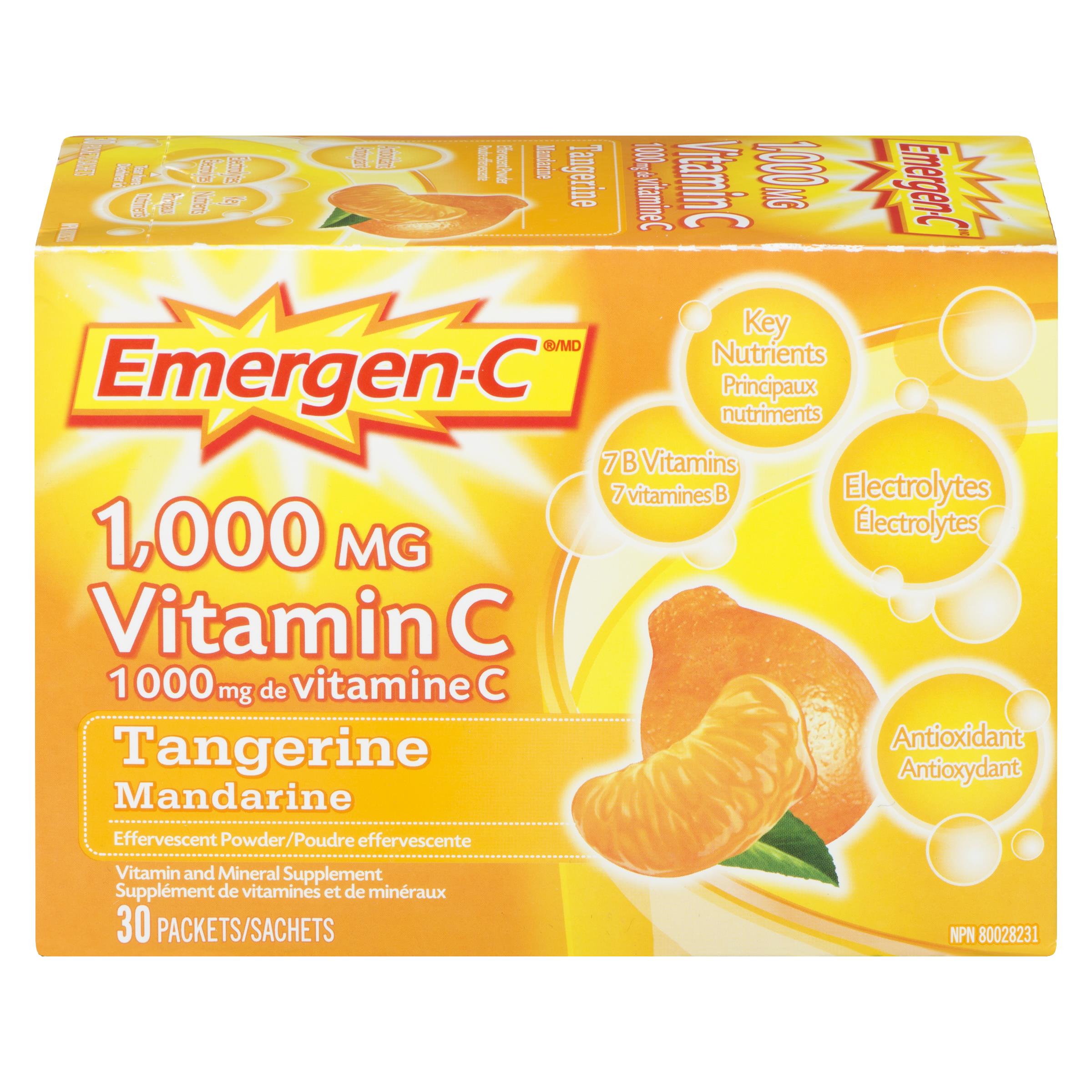 EMERGEN C 100MG TANGERINE PK 30