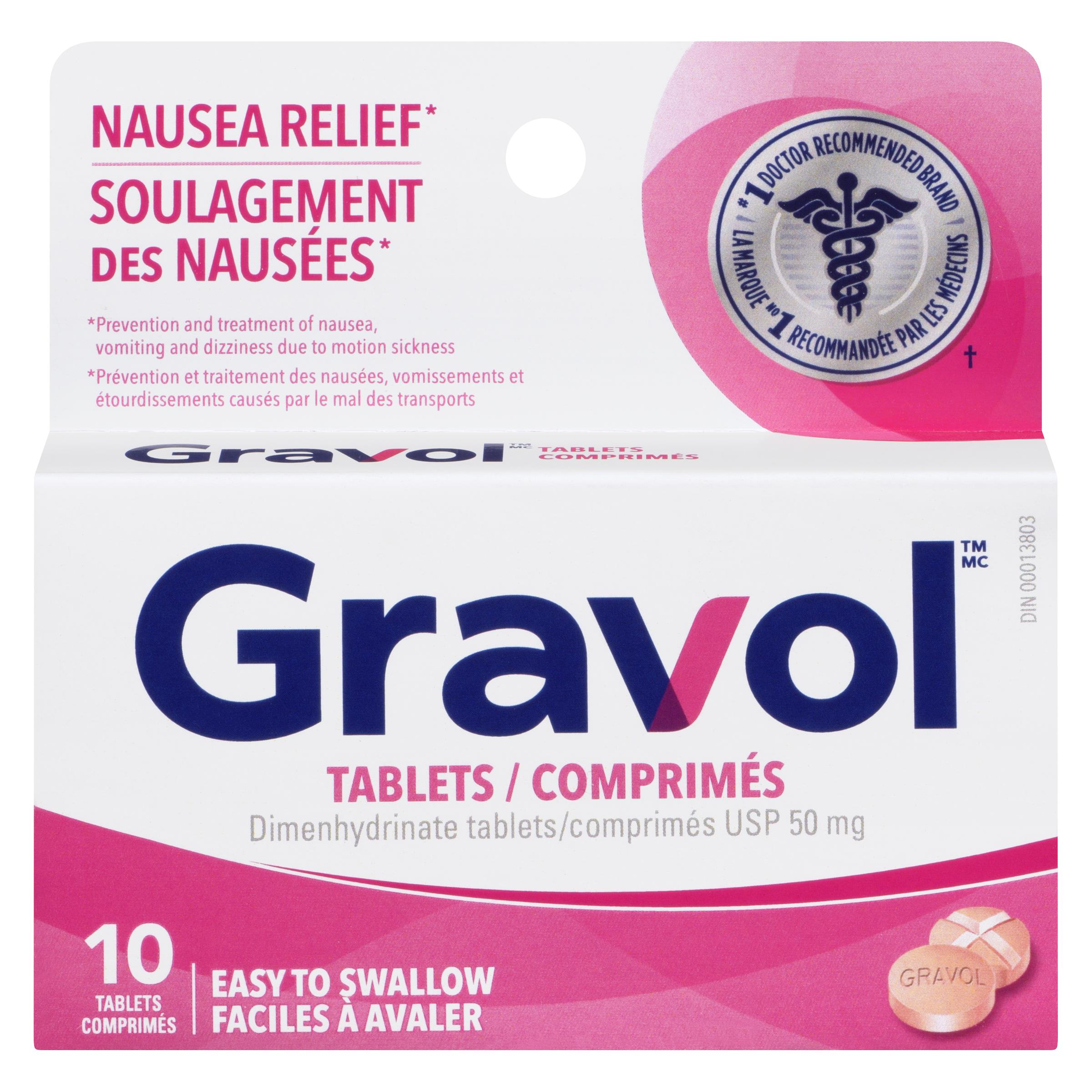 GRAVOL TB 50MG 10