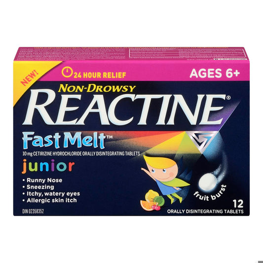 REACTINE JR FAST MELT 10MG TB 12