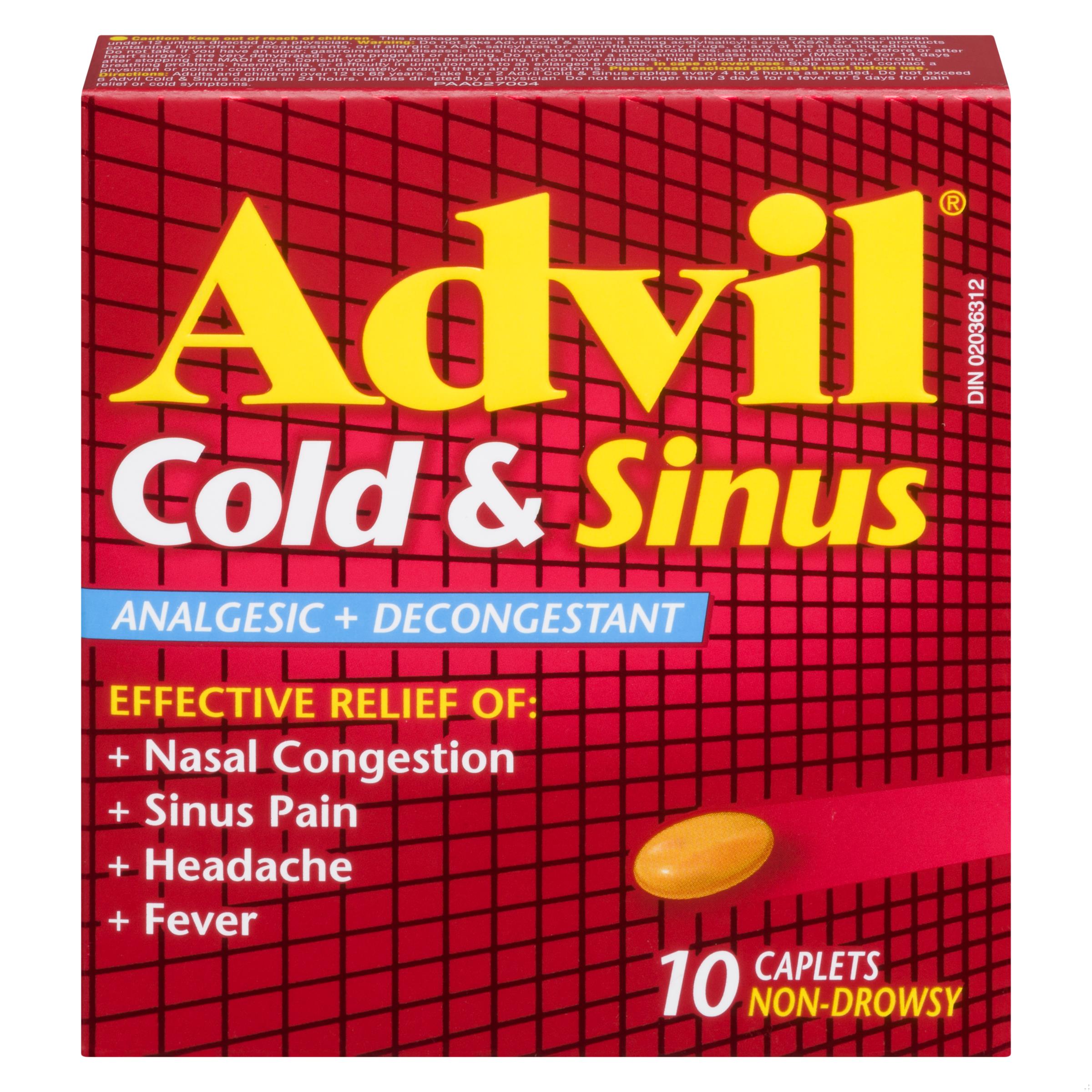 ADVIL COLD & SINUS CPLT 200MG 10