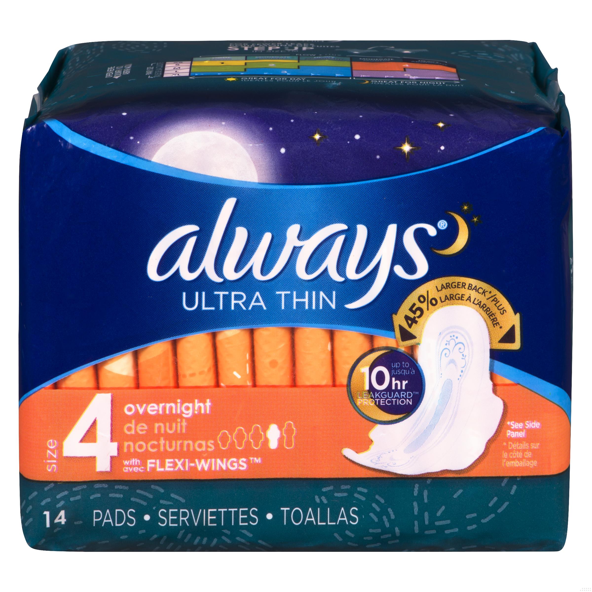 ALWAYS ULTRA THIN OVERNIGHT W/FLEXI-WINGS 14