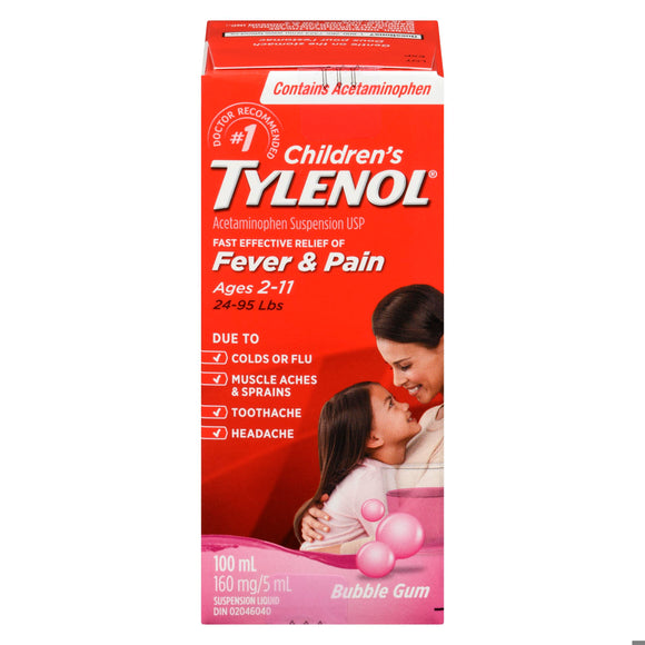 TYLENOL SUSP CHILD BUBBLE GUM 100ML