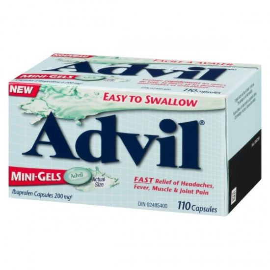 ADVIL MINI GEL CAPS 200MG 110