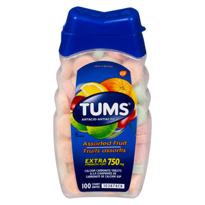 TUMS XST FRUIT ASTD BOTTLE TB 100