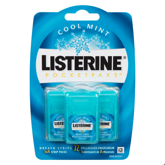 LISTERINE POCKET PACK REFRESHING MINT STRIP 72