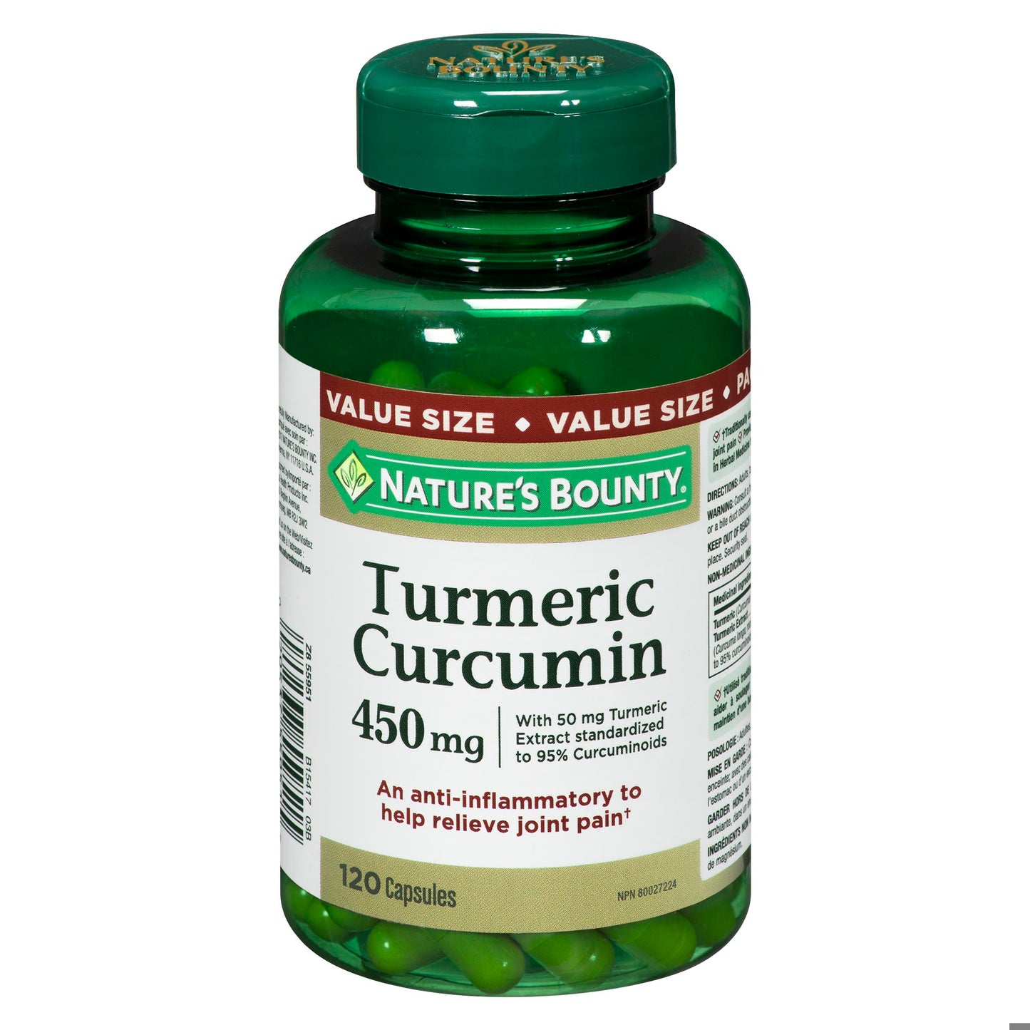 NATURE'S BOUNTY TURMERIC CURCUMA CAPS 450MG VP120