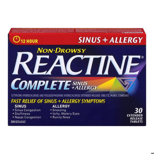 REACTINE ALLERGY & SINUS TB 30