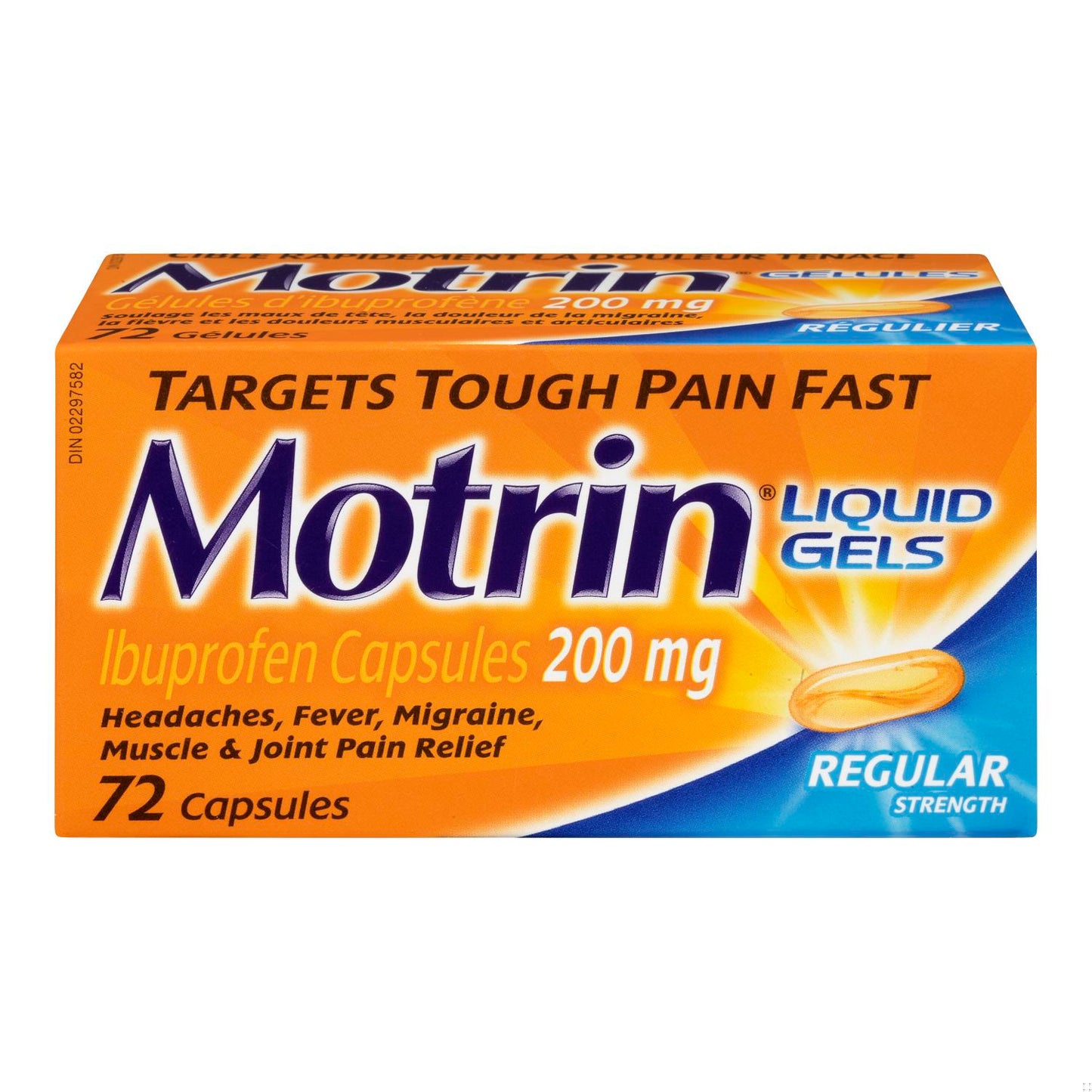 MOTRIN IBUPROFEN LIQ GEL 200MG 72