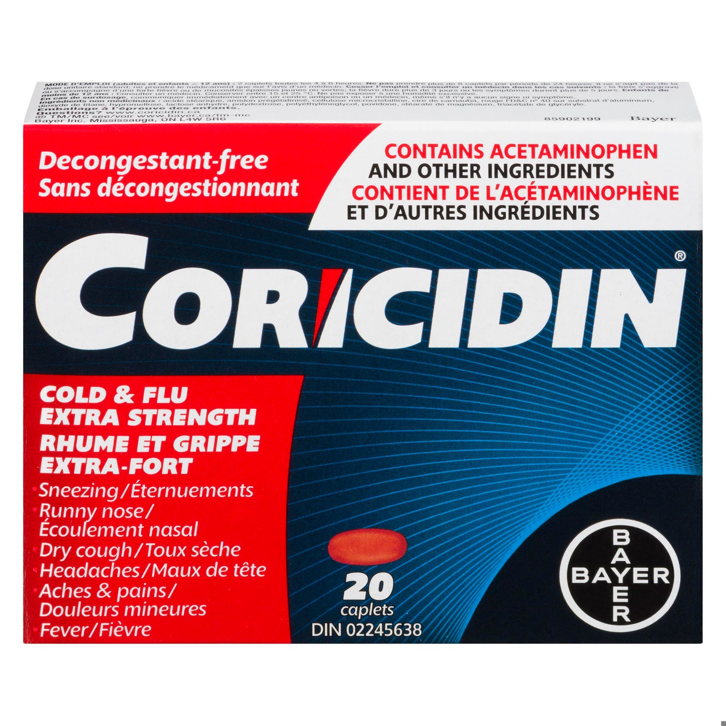 Coricidin Decongestant Free Cough and Cold Medicine - Cough, cold and flu medicine for adults – Effective Symptom Relief From Sore Throat, Cough, Chest Congestion, Fever, and Headaches, 24 Liquid Gels