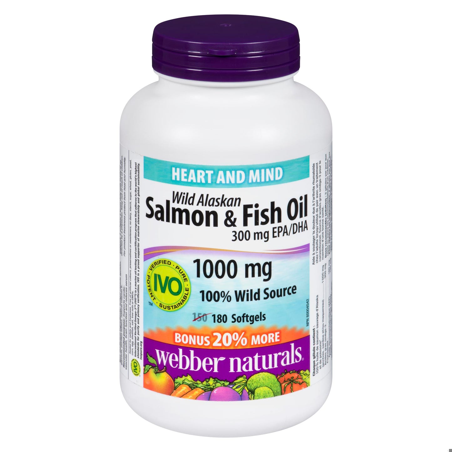 OMEGA 3 +F ISH & SALMON OIL SFTGL WEB 150+30