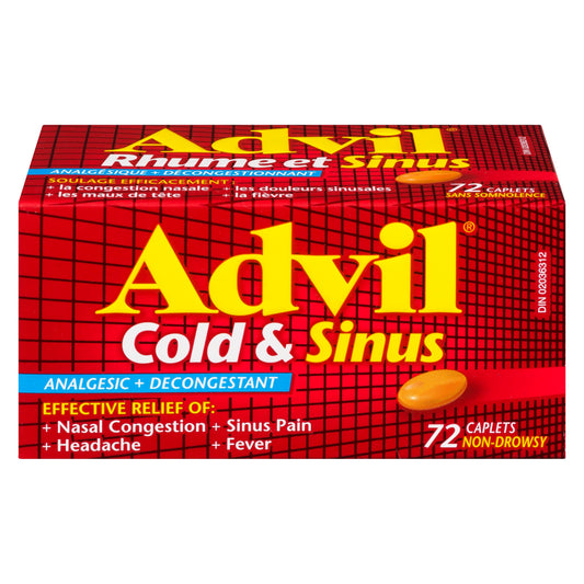 ADVIL COLD & SINUS CPLT 72