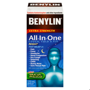 BENYLIN ALL IN ONE SYR NIGHTIME XST 170ML