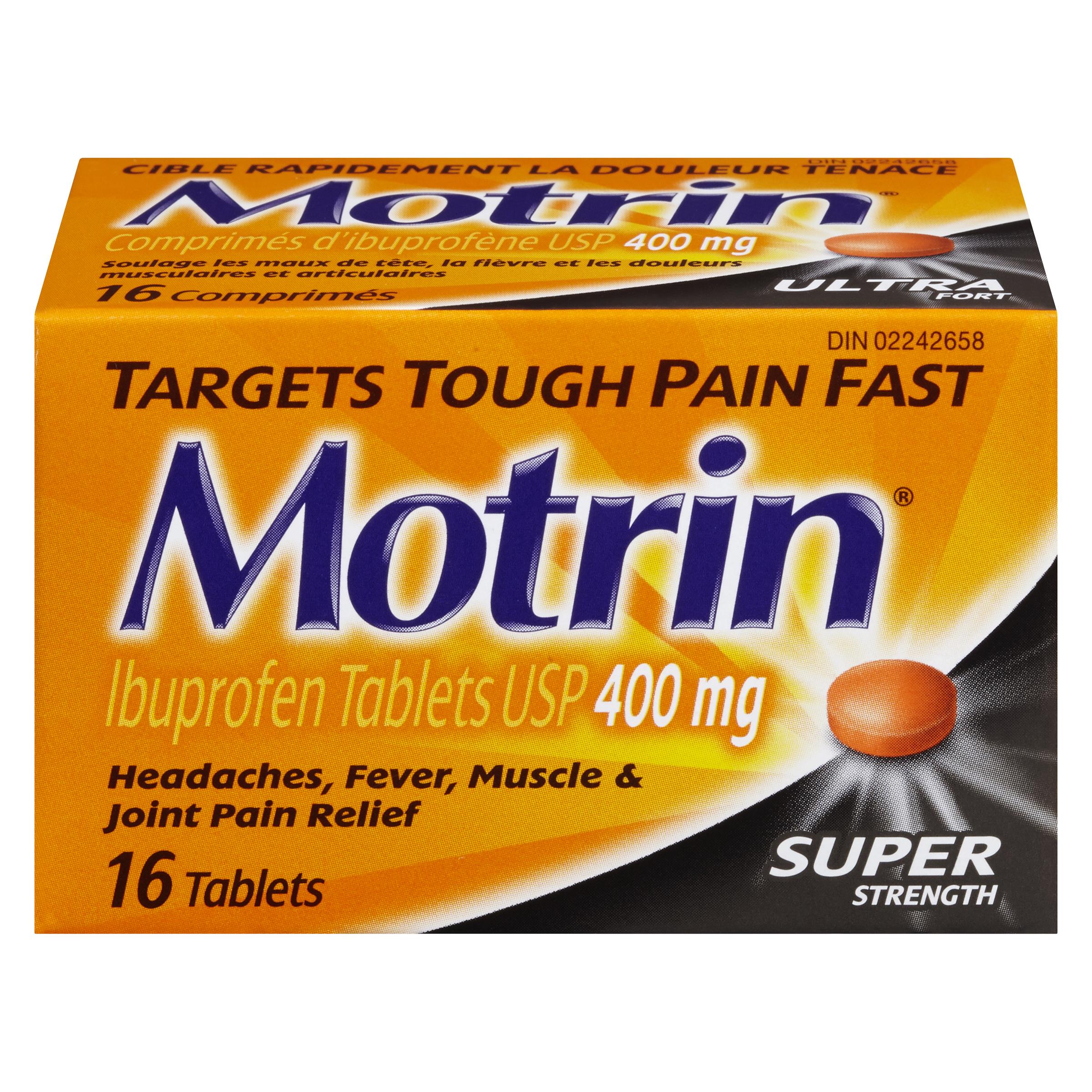 MOTRIN IBUPRO TB 400MG SUPER 16